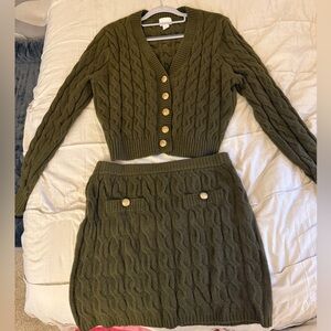 Sweater skirt set